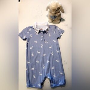 Little Sleepies Easter Bunny Bamboo Romper 12–18M Worn Once!